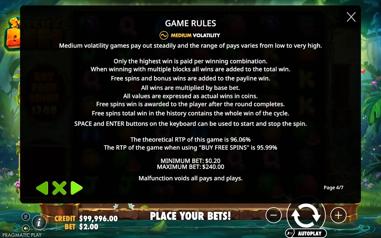 Game rules — Sticky Bees