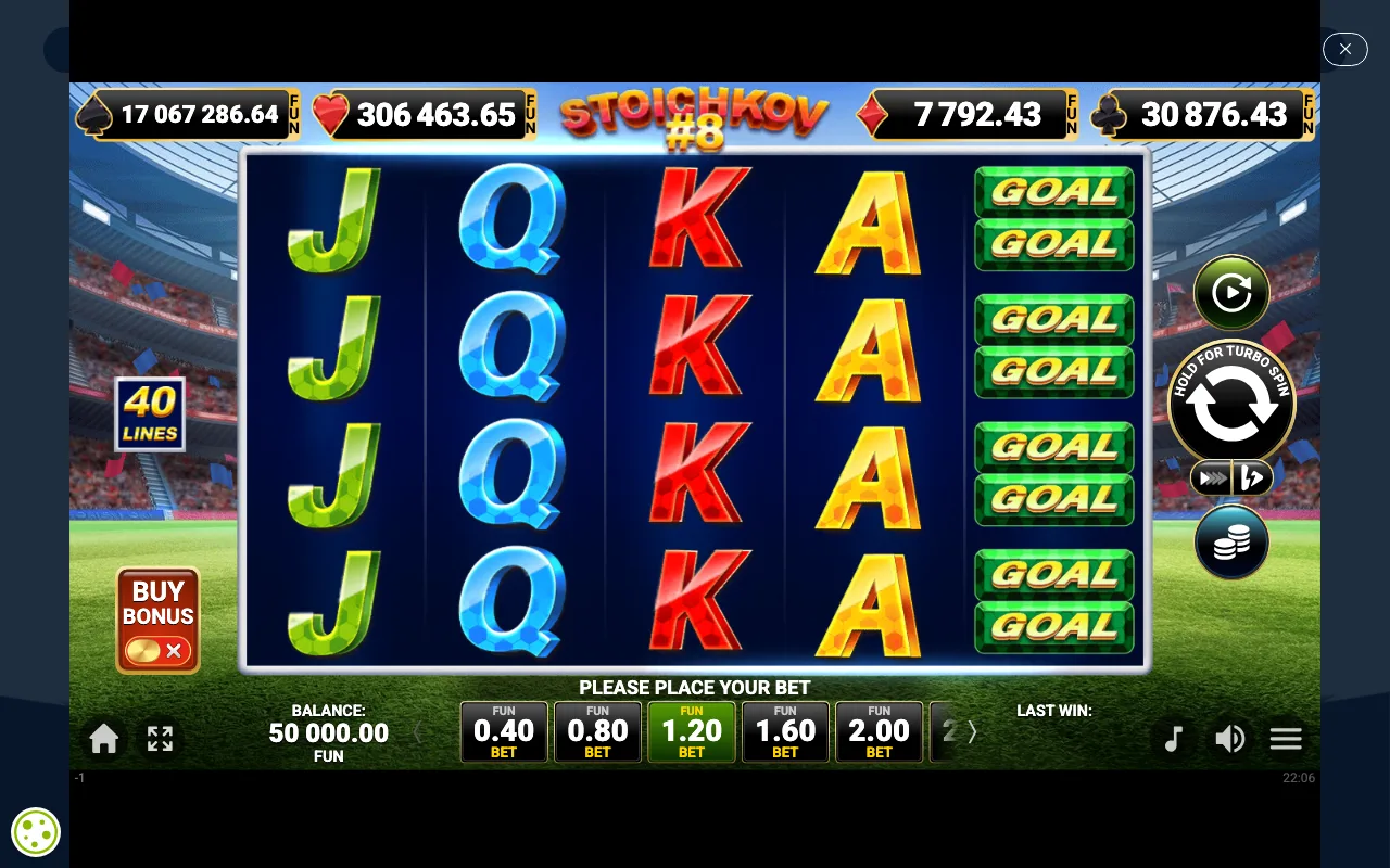 The base game — Stoichkov 8