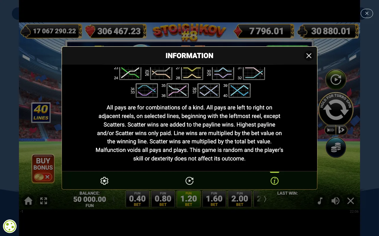 Game rules, page 6 — Stoichkov 8