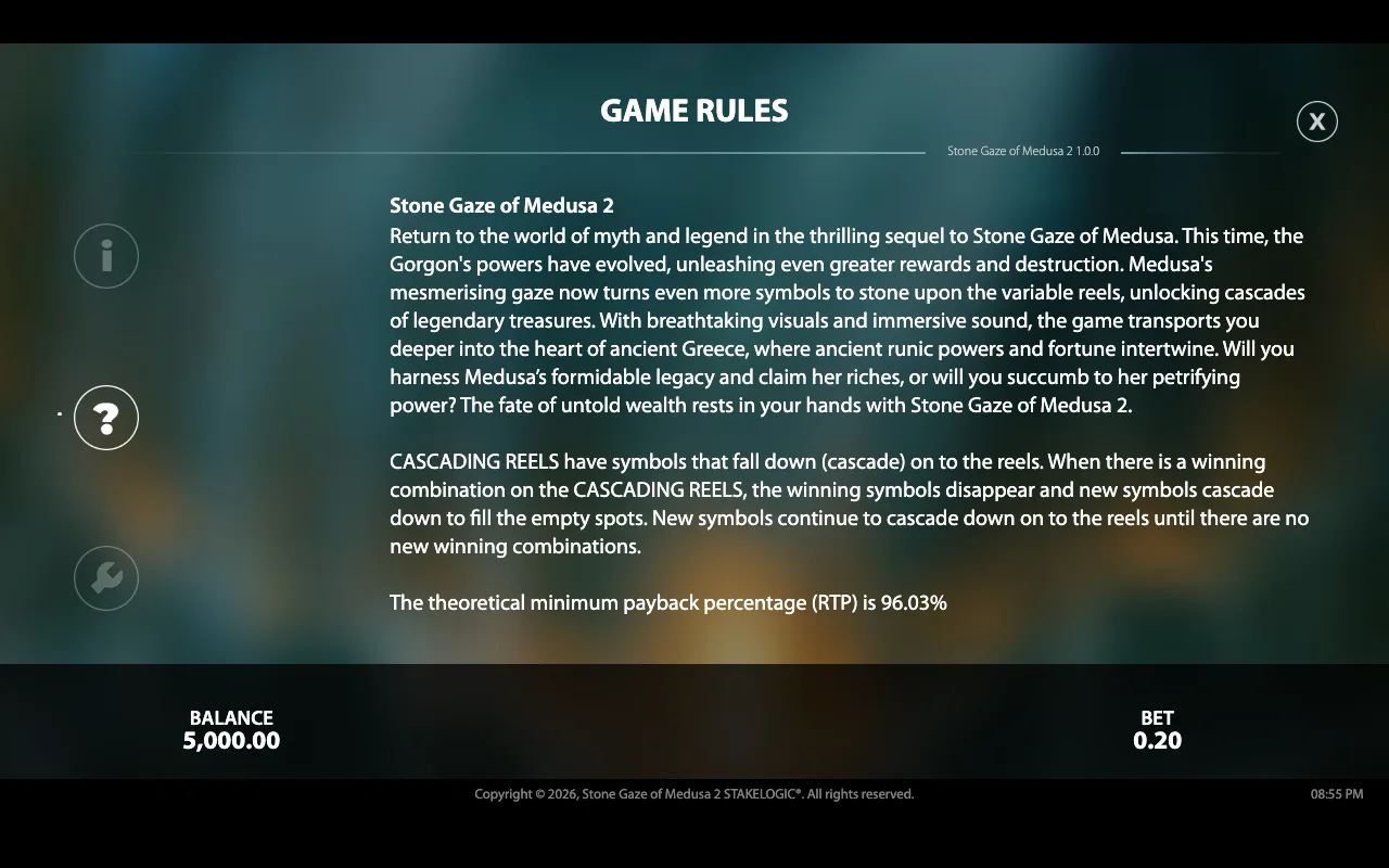 Game rules — Stone Gaze of Medusa 2