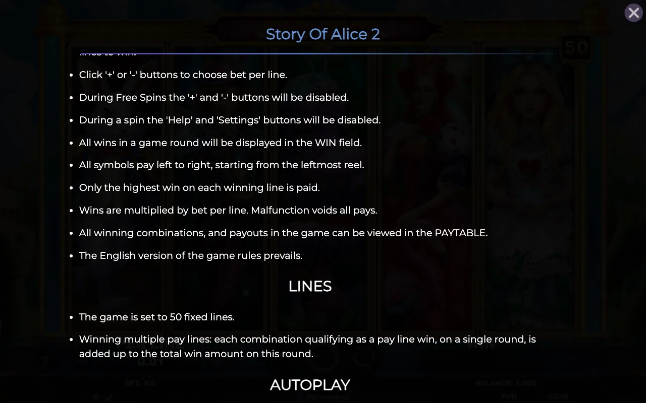 Game rules, page 7 — Story of Alice 2