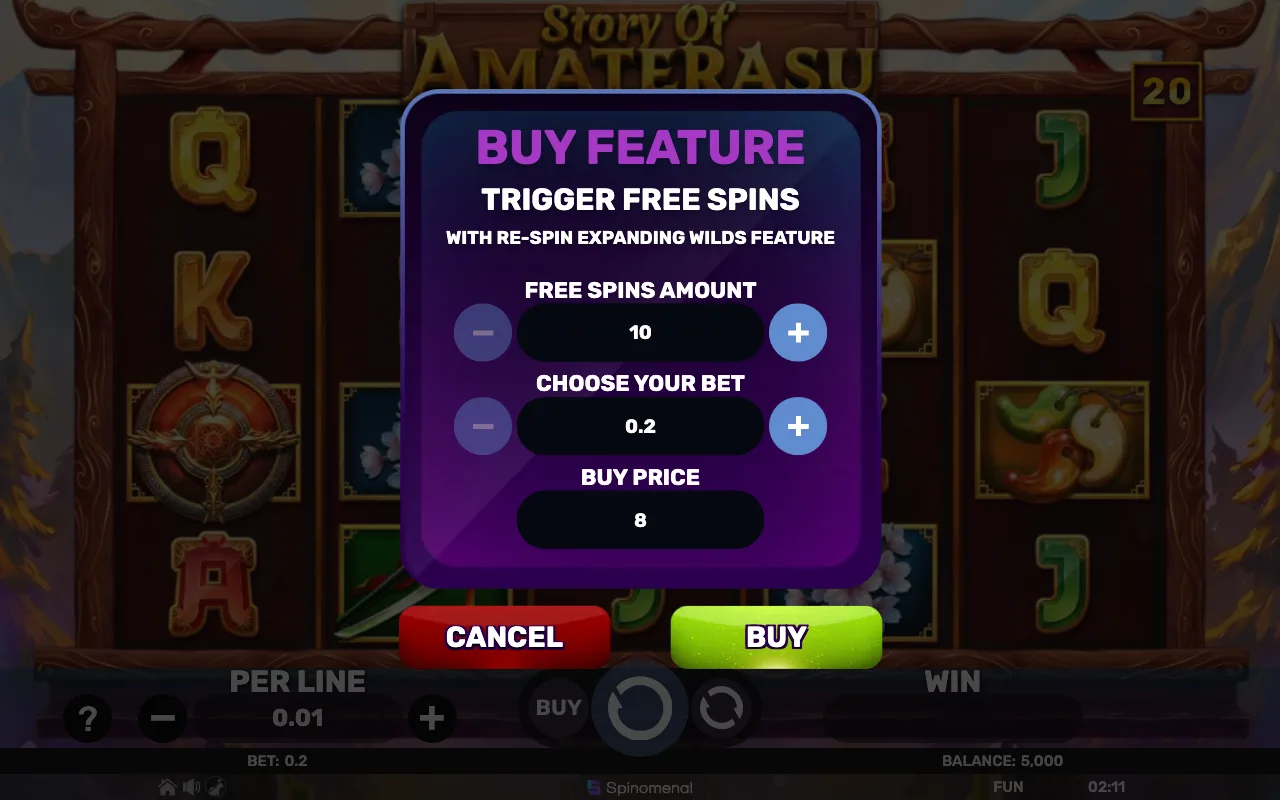 Buying the feature — Story of Amaterasu