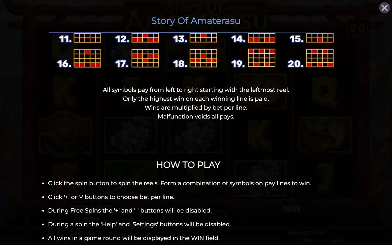 Game rules, page 6 — Story of Amaterasu