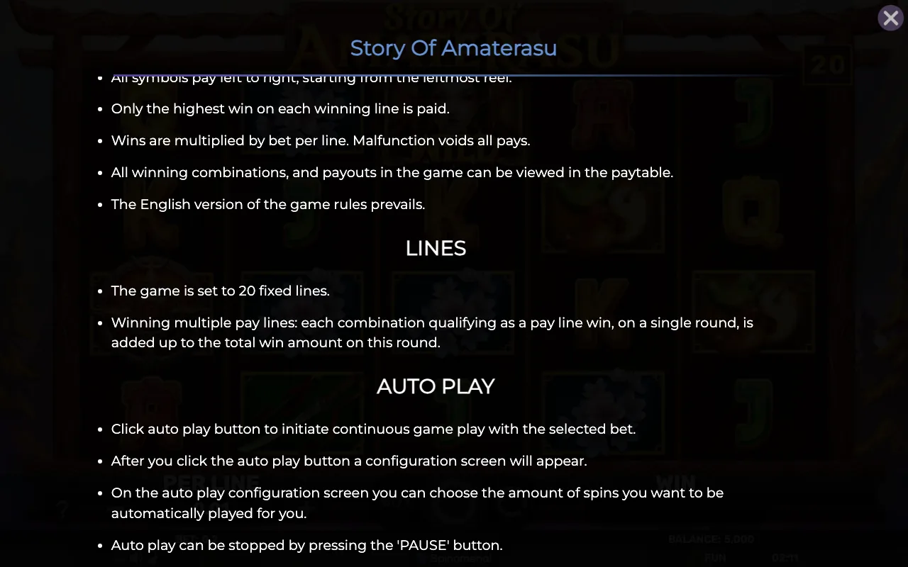 Game rules, page 7 — Story of Amaterasu