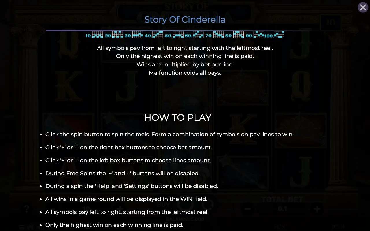 Game rules, page 5 — Story of Cinderella