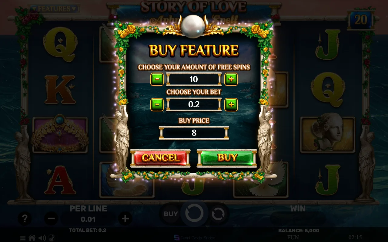 Buying the feature — Story of Love Aphrodites Spell