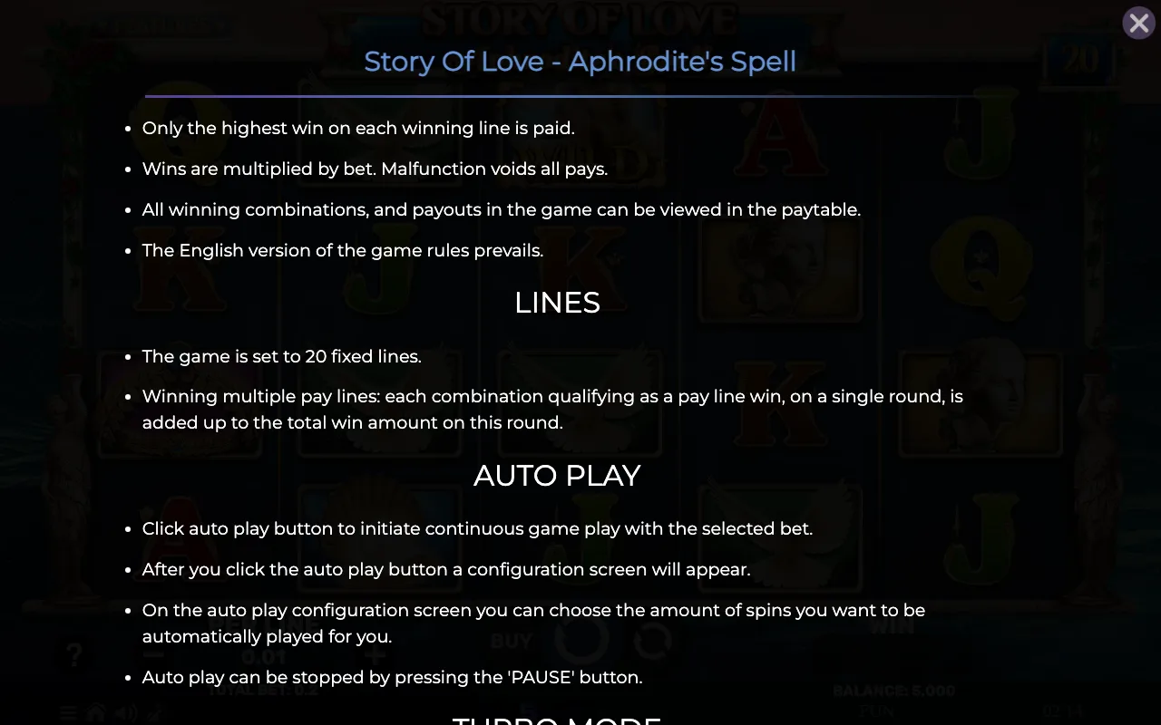 Lines — Story of Love Aphrodites Spell