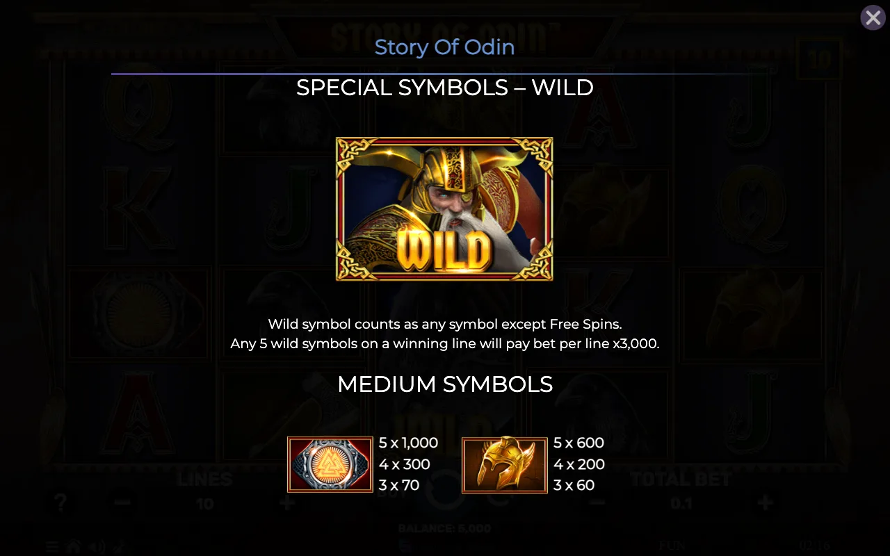 Special symbols - wild — Story of Odin