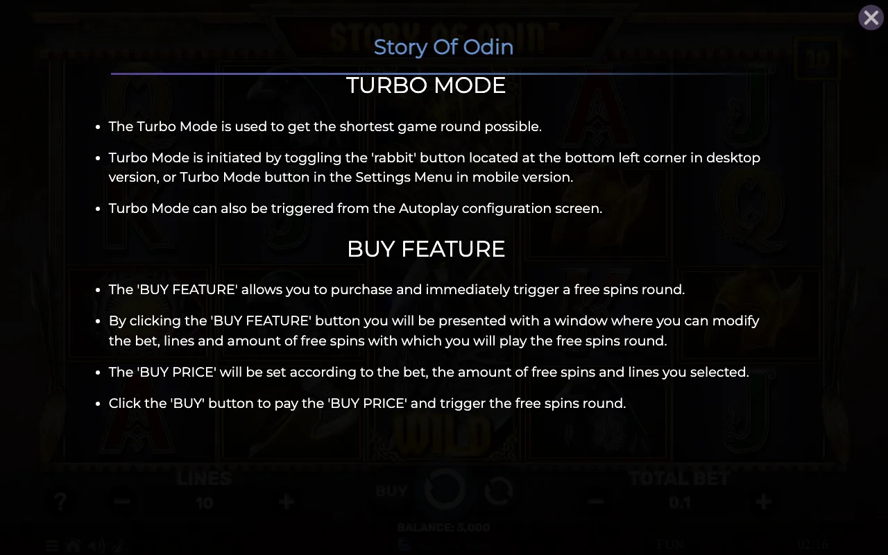 Game rules, page 8 — Story of Odin
