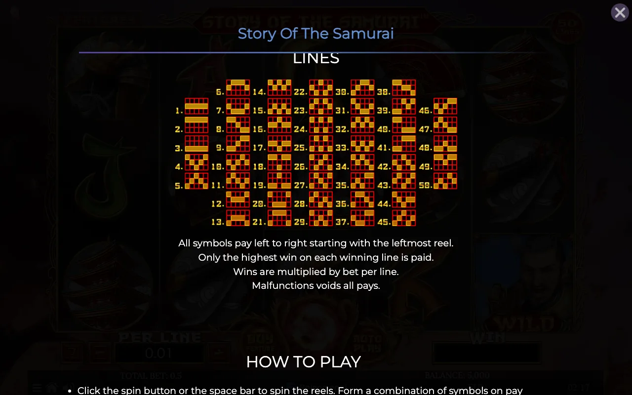 Game rules, page 6 — Story of Samurai