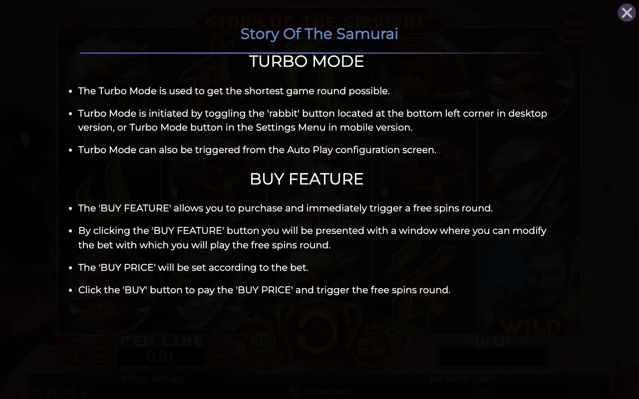 Game rules, page 8 — Story of Samurai
