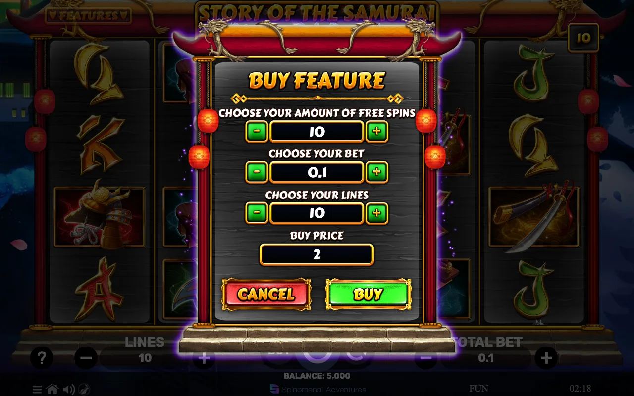 Buying the feature — Story of The Samurai Blade of Destiny