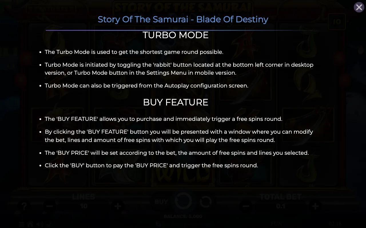Game rules, page 7 — Story of The Samurai Blade of Destiny