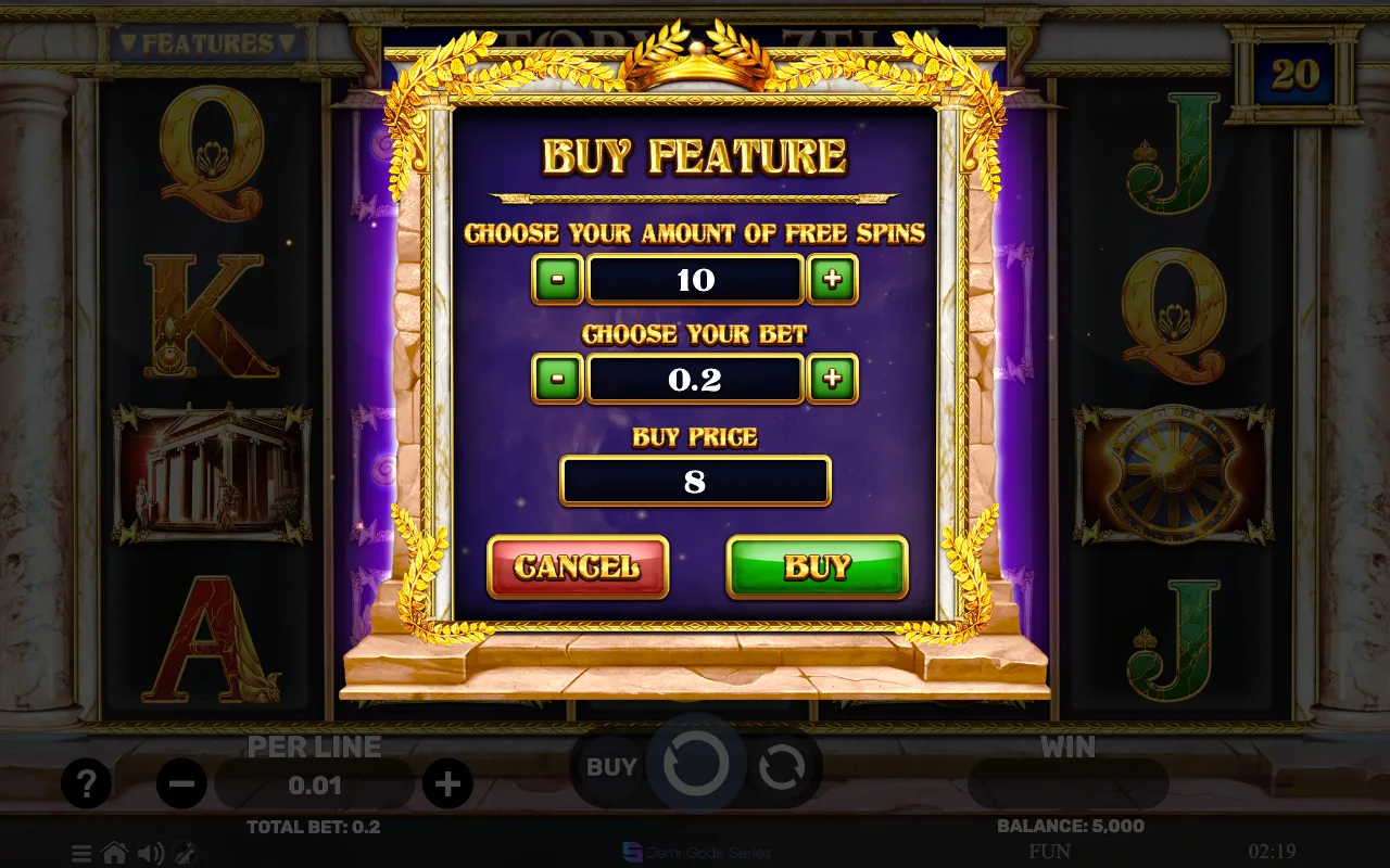 Buying the feature — Story of Zeus