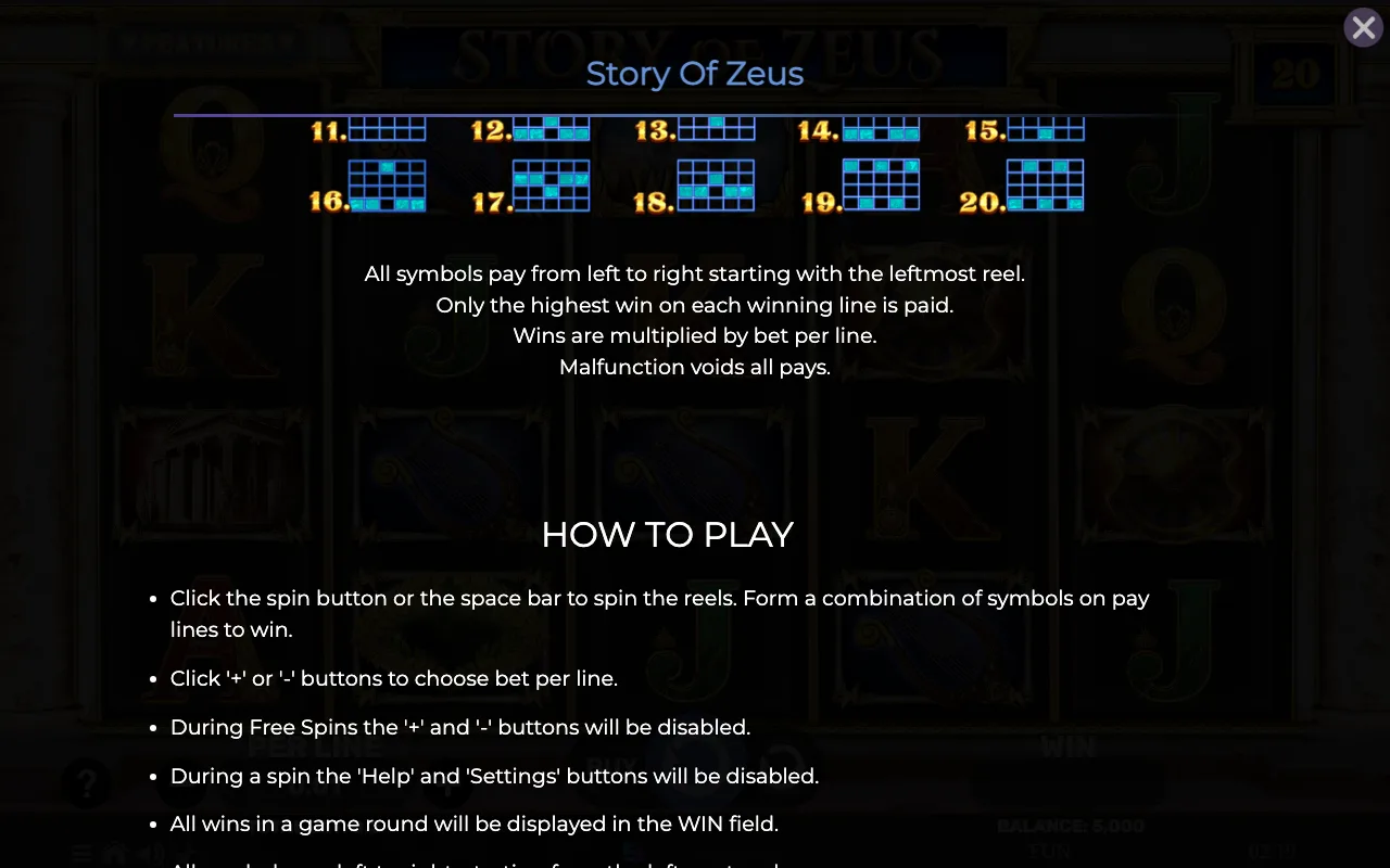 Game rules, page 6 — Story of Zeus