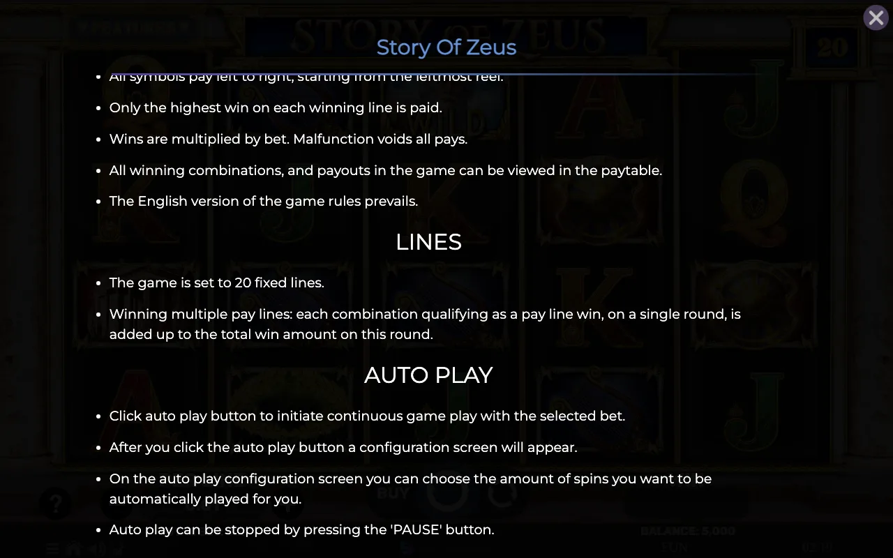 Game rules, page 7 — Story of Zeus