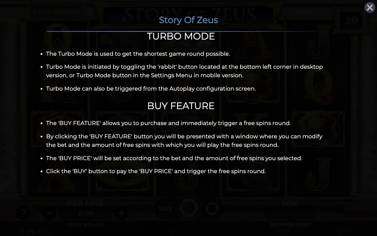 Game rules, page 8 — Story of Zeus