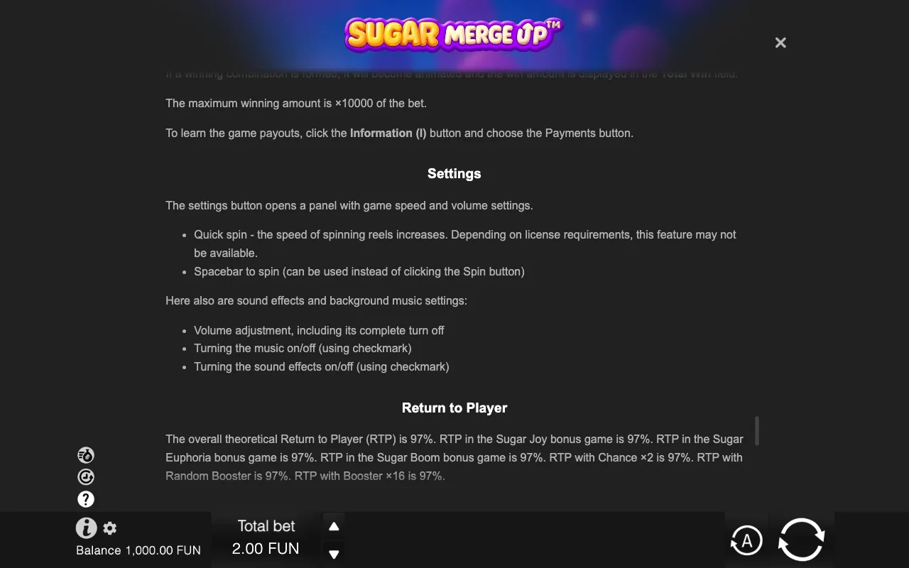 Game rules, page 11 — Sugar Merge Up