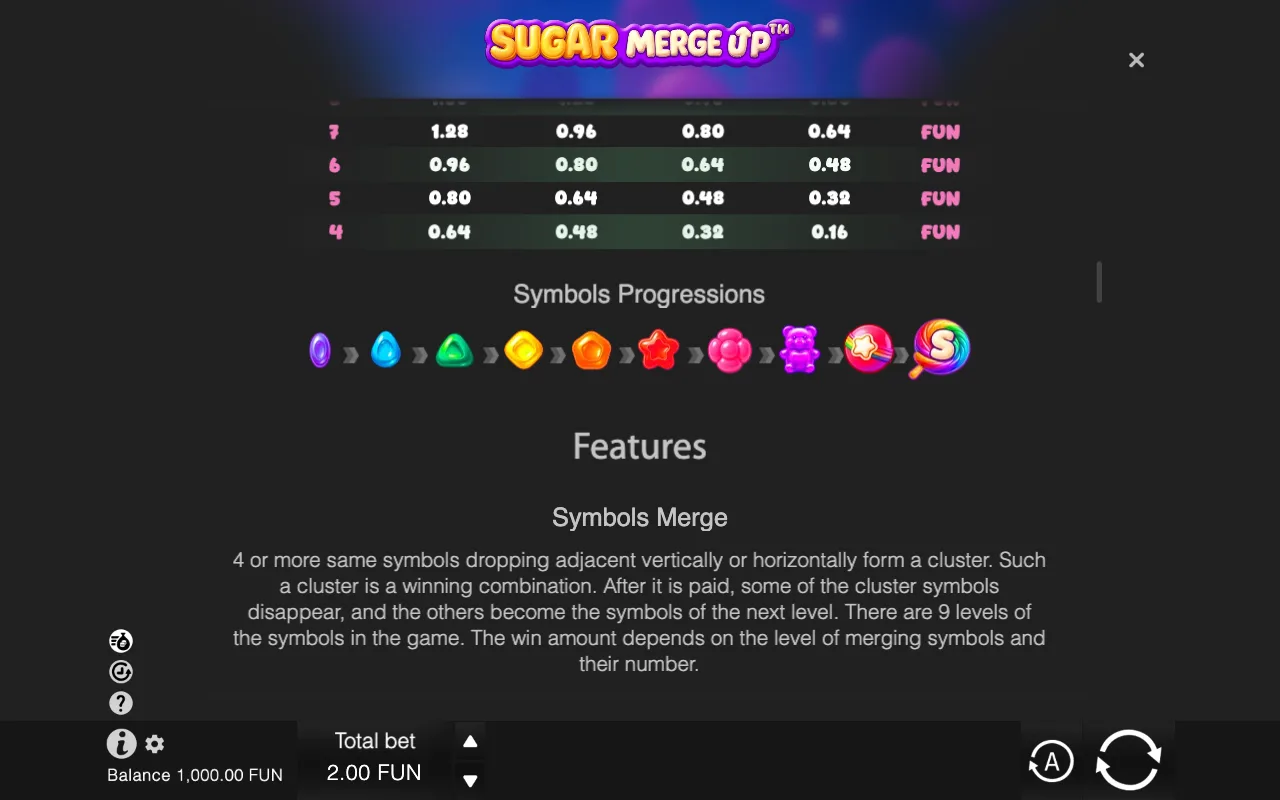 Game rules, page 3 — Sugar Merge Up