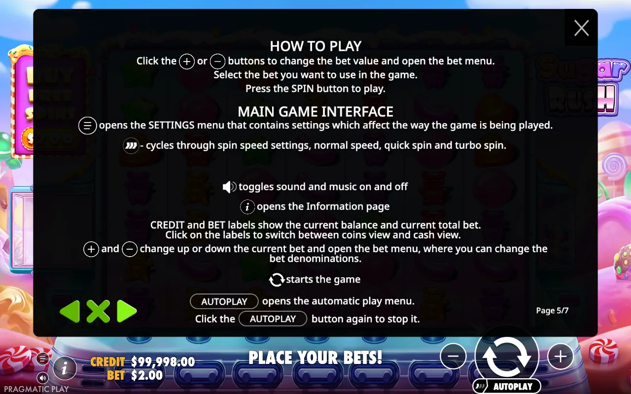 How to play — Sugar Rush