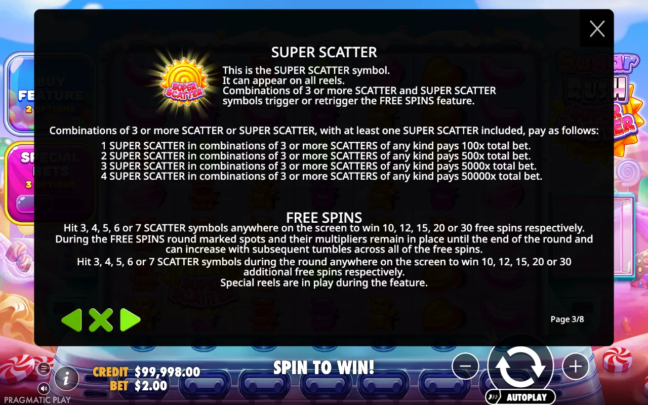Super scatter — Sugar Rush Super Scatter
