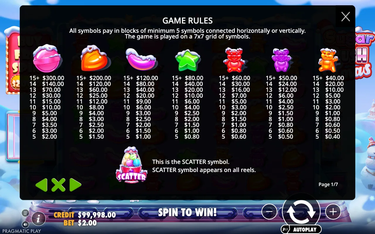 Game rules — Sugar Rush Xmas