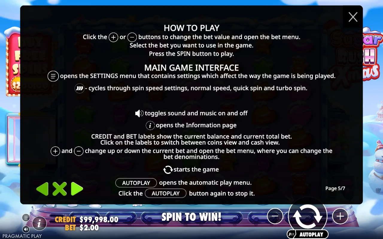 How to play — Sugar Rush Xmas