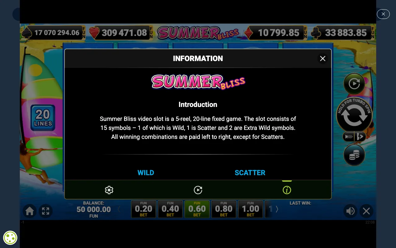 Game rules, page 1 — Summer Bliss
