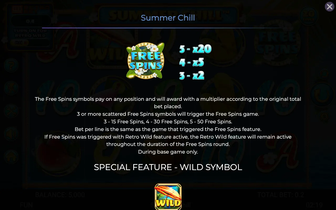Game rules, page 2 — Summer Chill