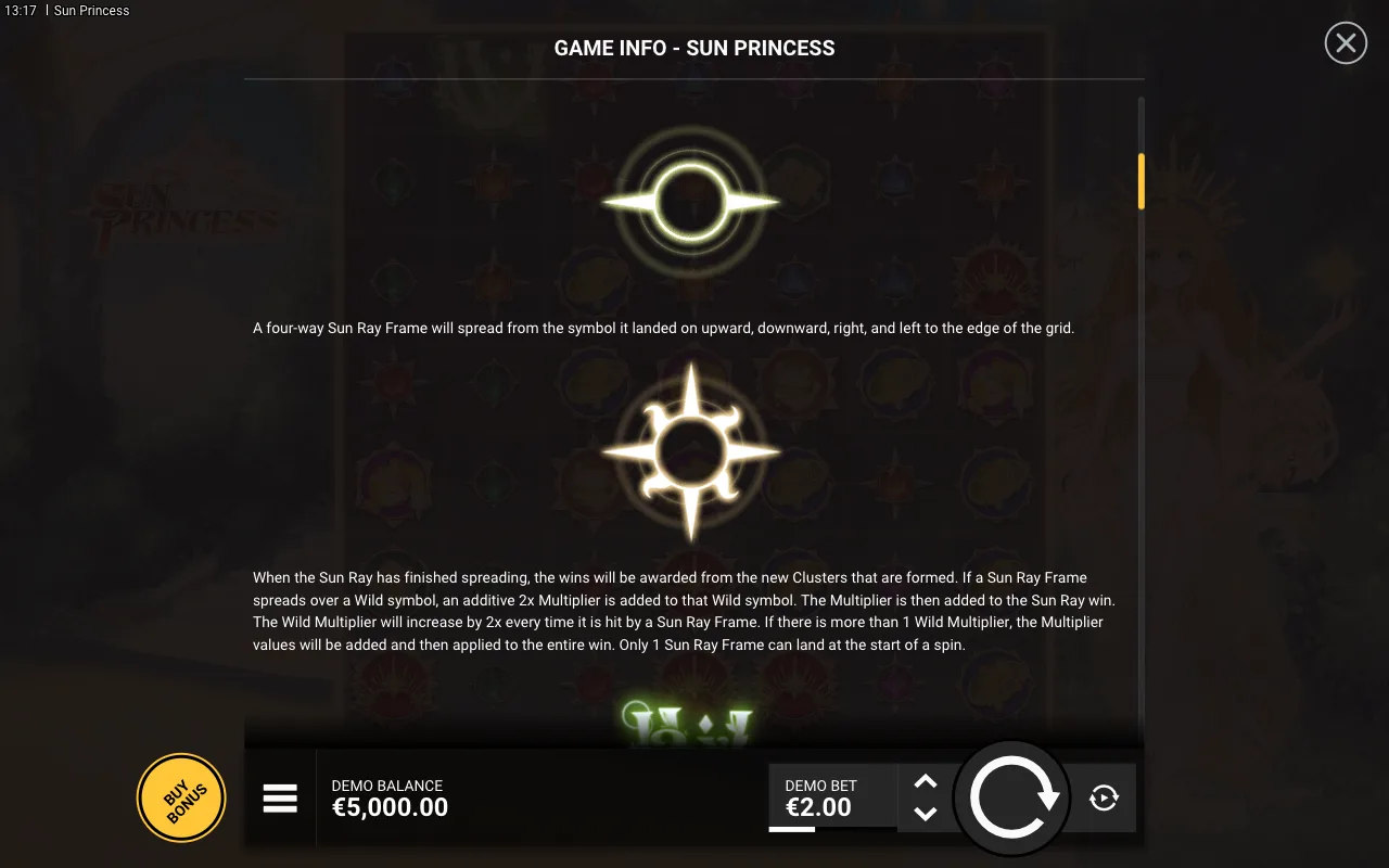 Game rules, page 2 — Sun Princess