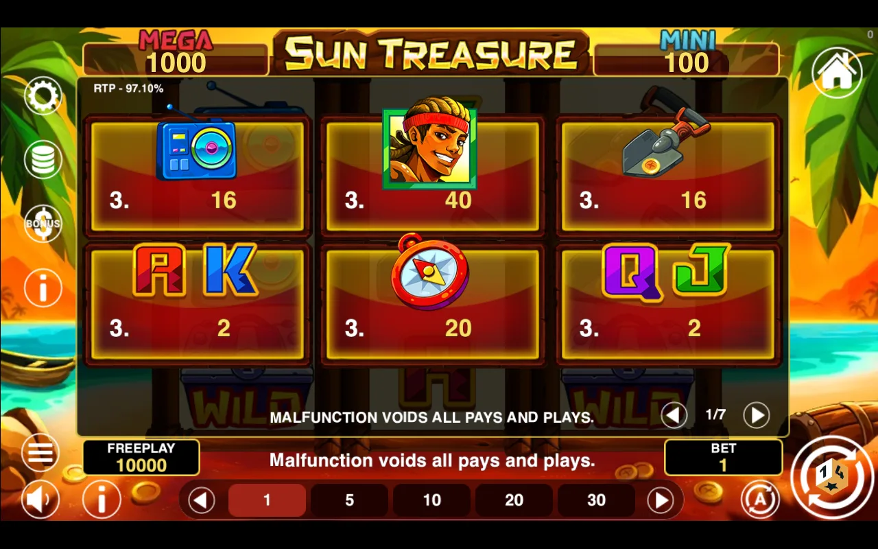 Game rules, page 1 — Sun Treasure