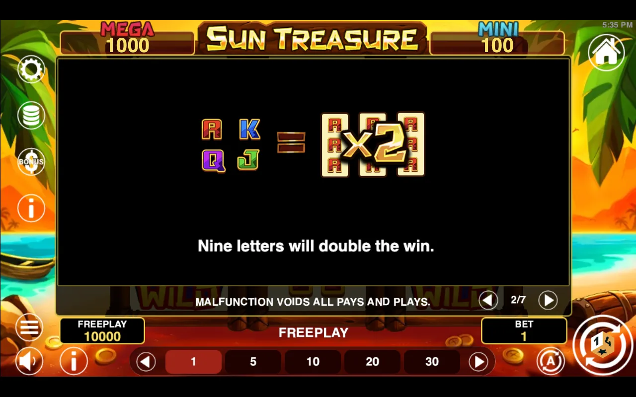 Game rules, page 2 — Sun Treasure