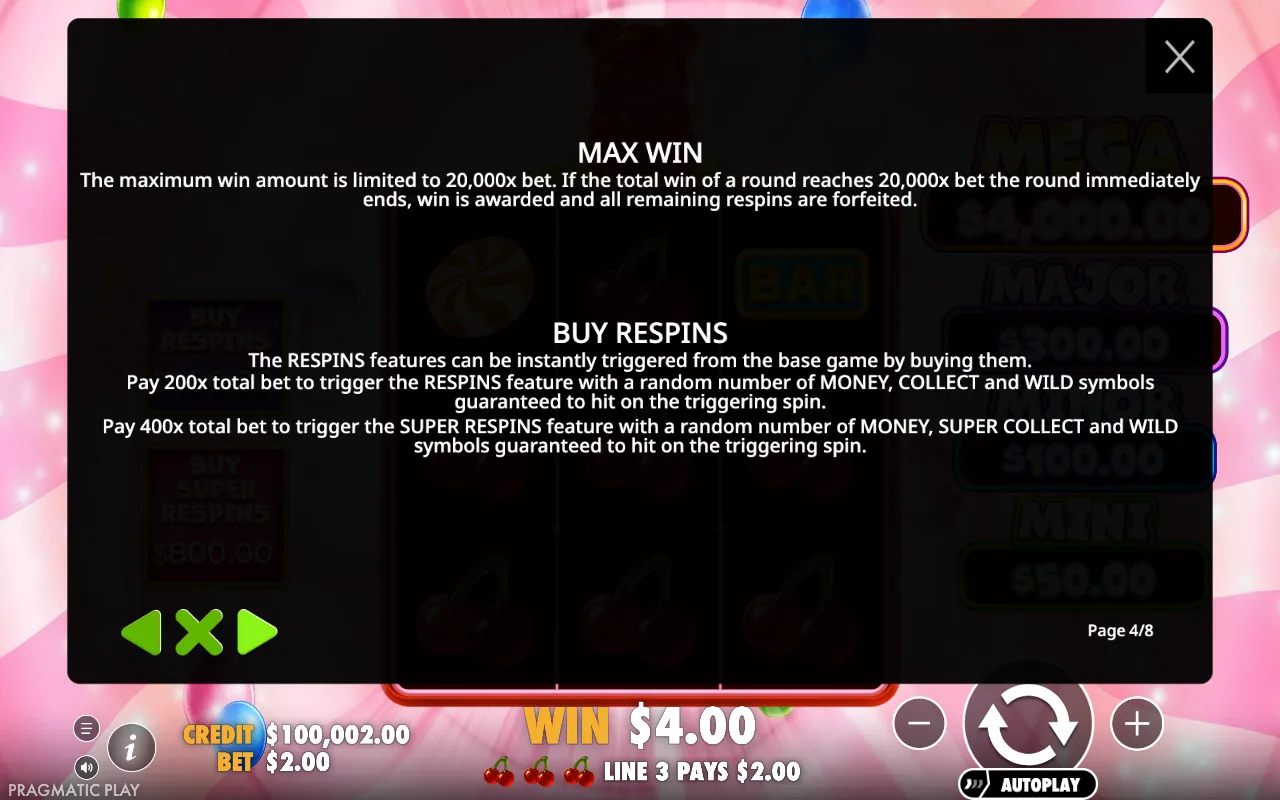 Max win — Super Gummy Strike