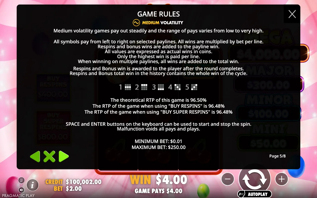 A medium volatility — Super Gummy Strike