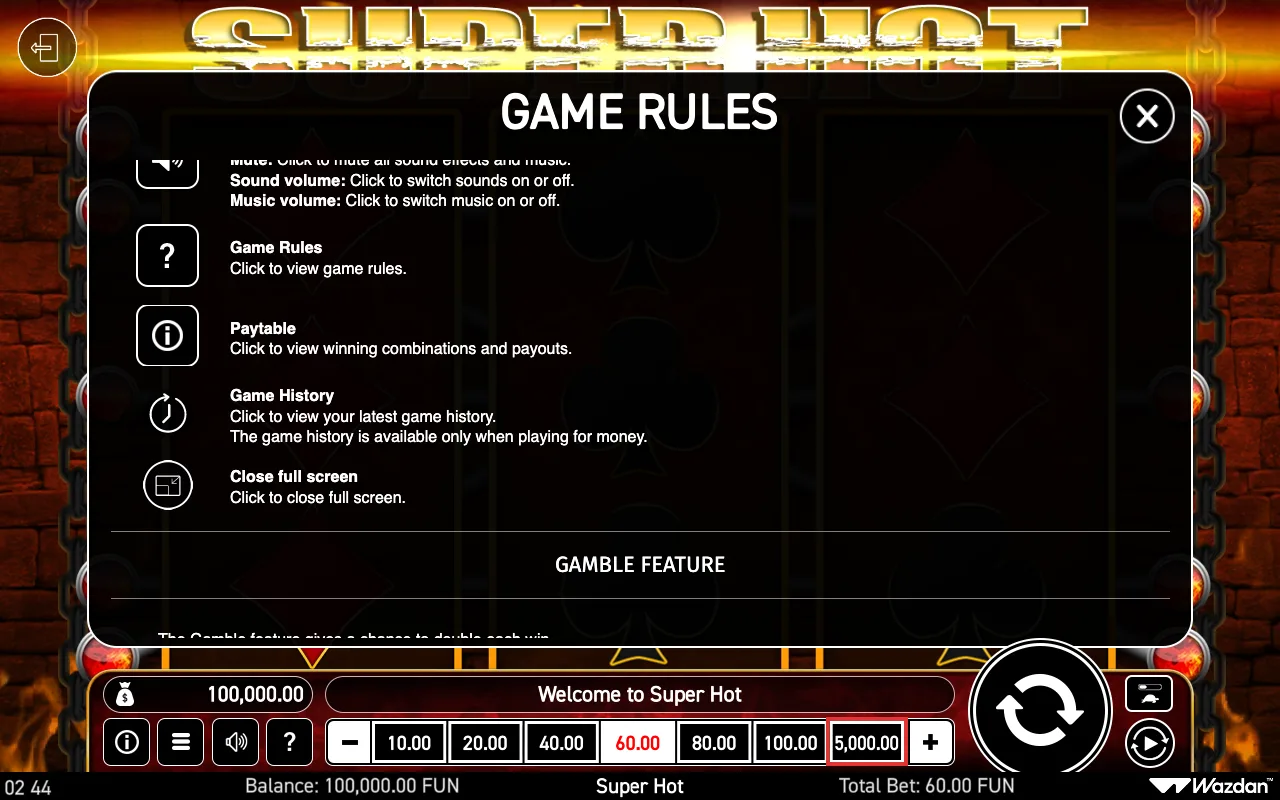 Game rules, page 6 — Super Hot