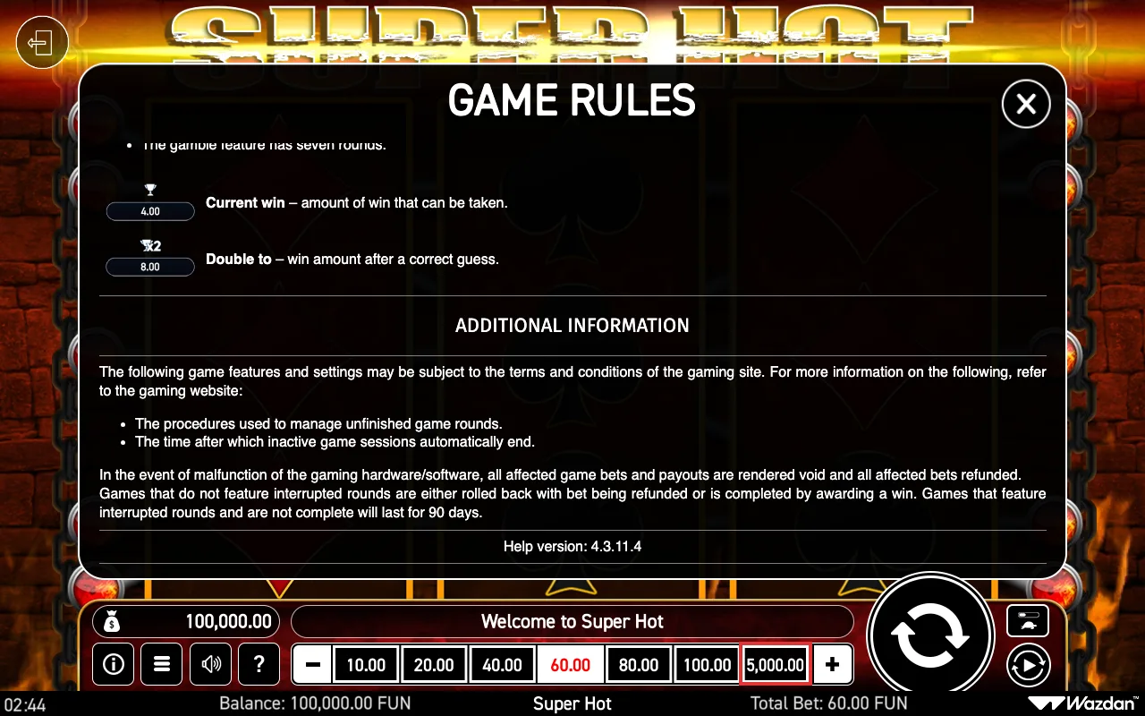 Game rules, page 7 — Super Hot