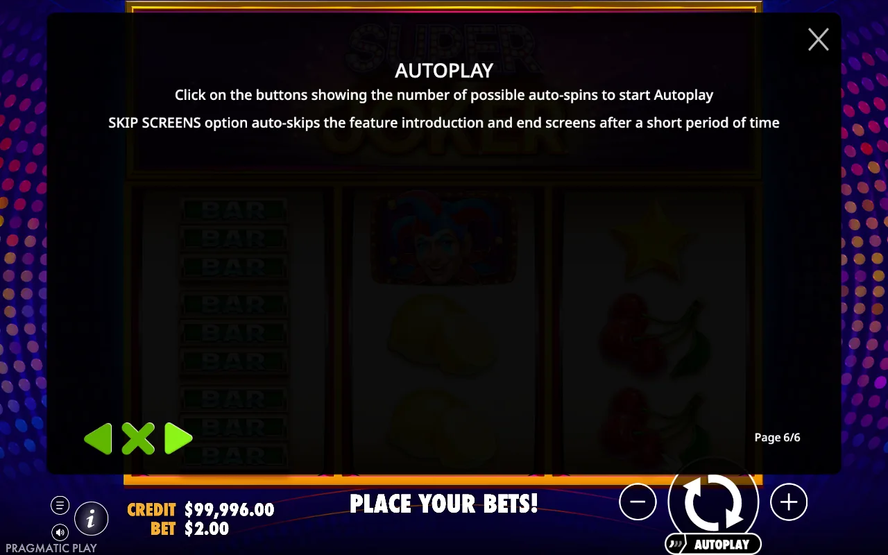 Autoplay — Super Joker