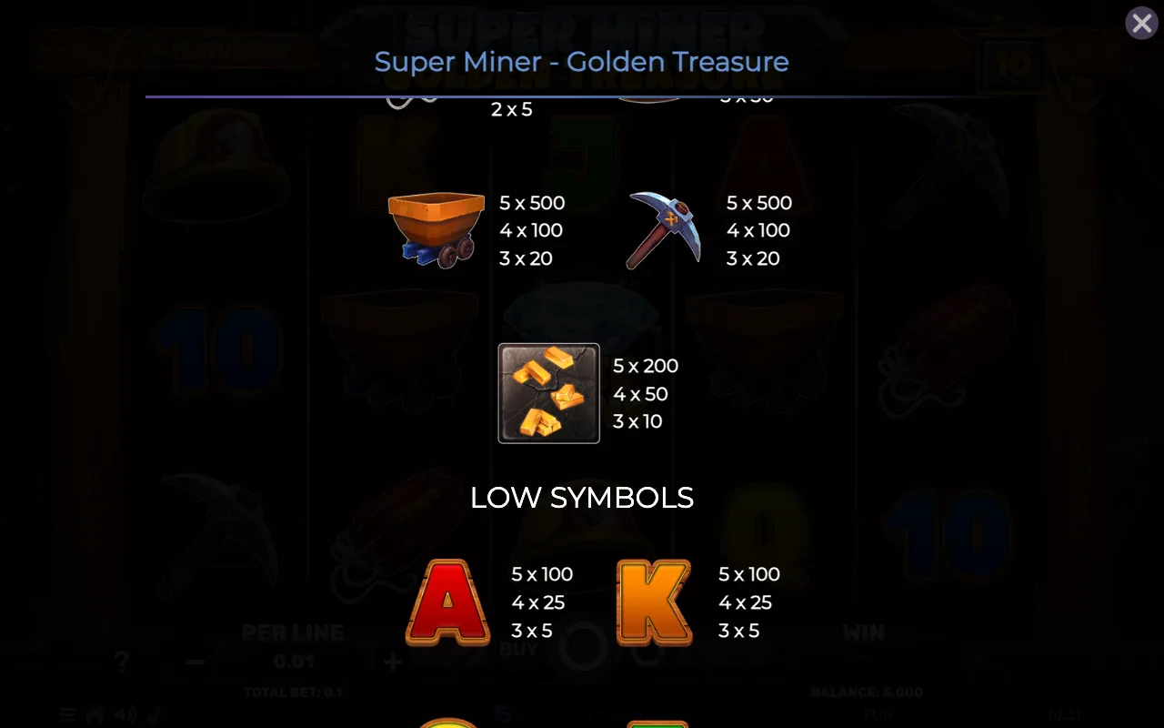 Game rules, page 4 — Super Miner Golden Treasure