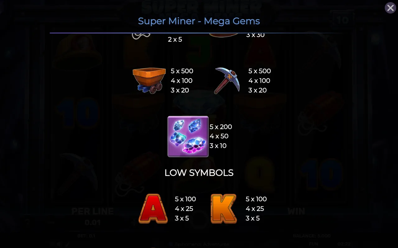 Game rules, page 4 — Super Miner Mega Gems