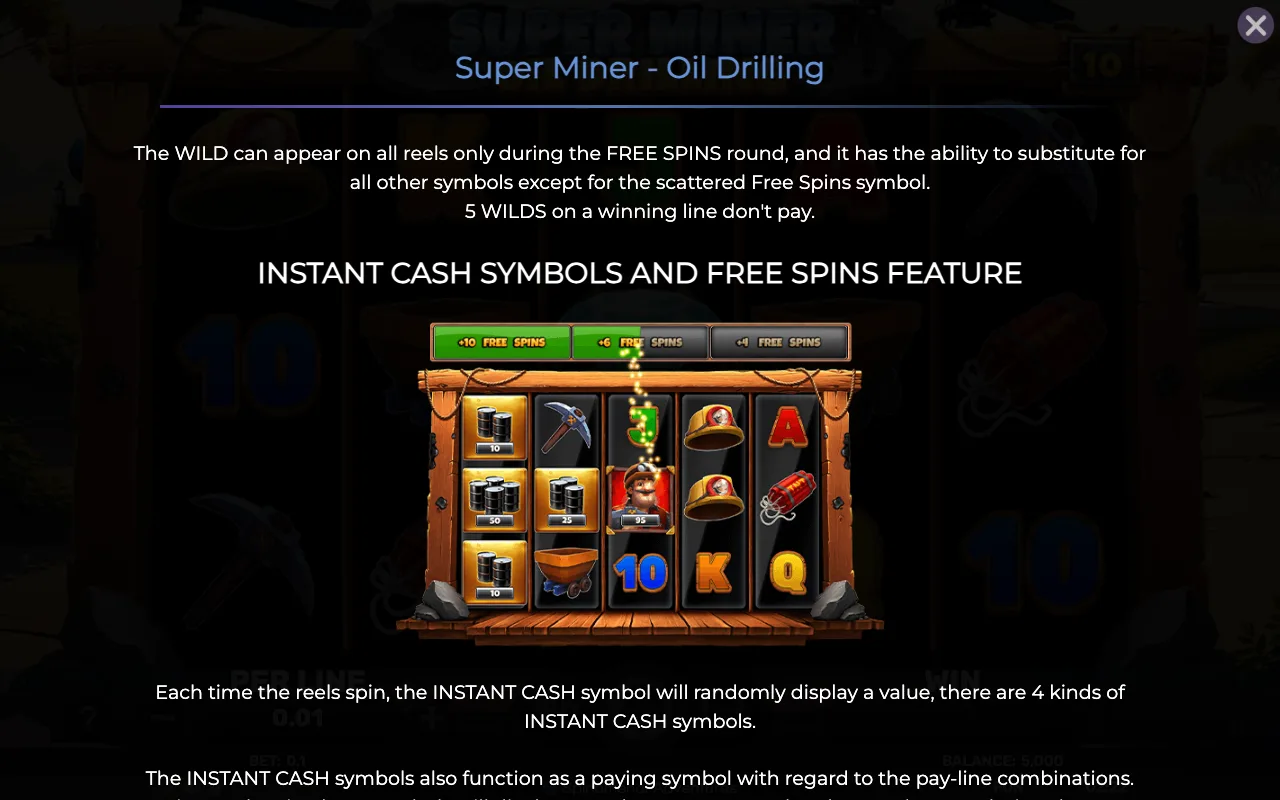 Game rules, page 2 — Super Miner Oil Drilling