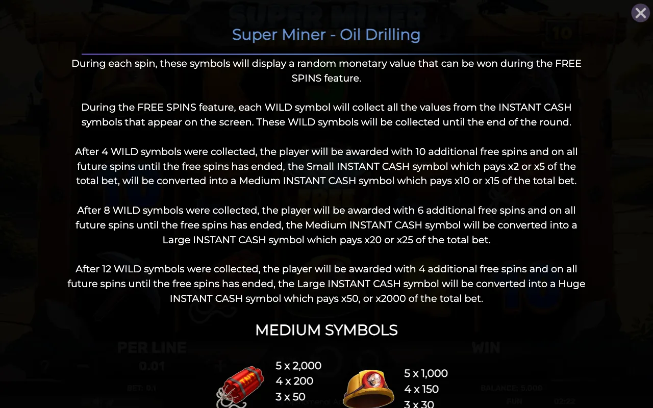 Game rules, page 3 — Super Miner Oil Drilling