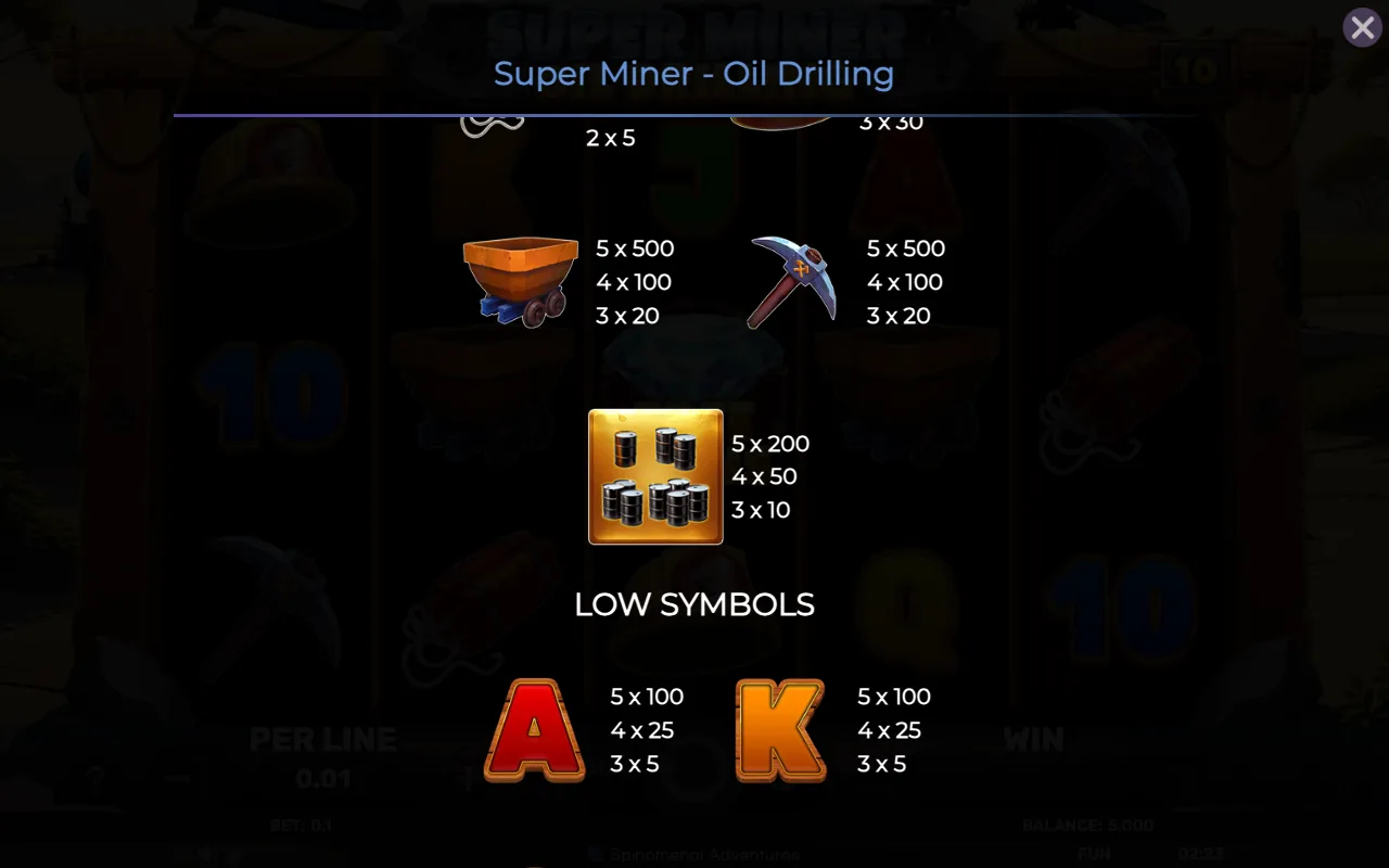 Game rules, page 4 — Super Miner Oil Drilling