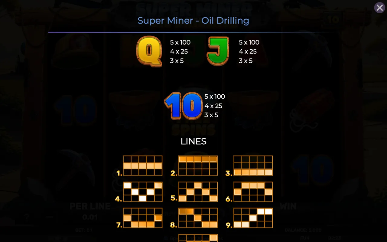Game rules, page 5 — Super Miner Oil Drilling