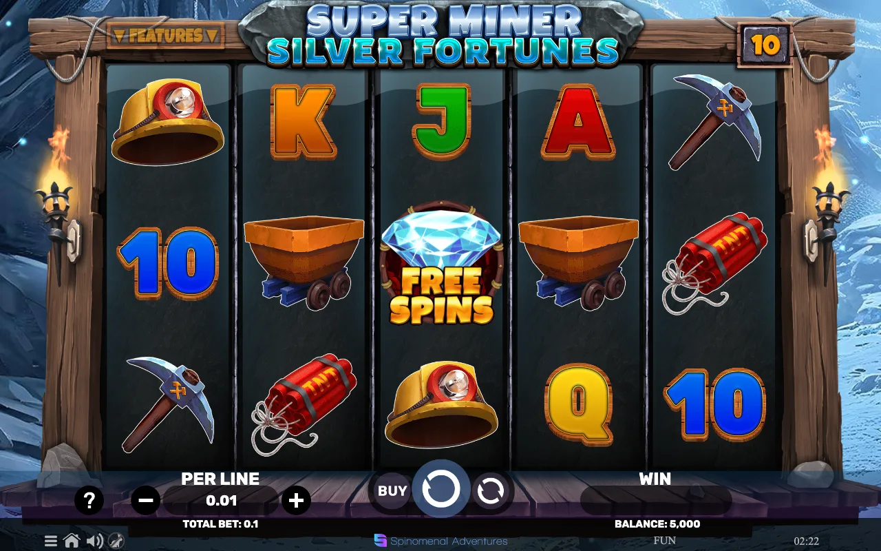The base game — Super Miner Silver Fortunes