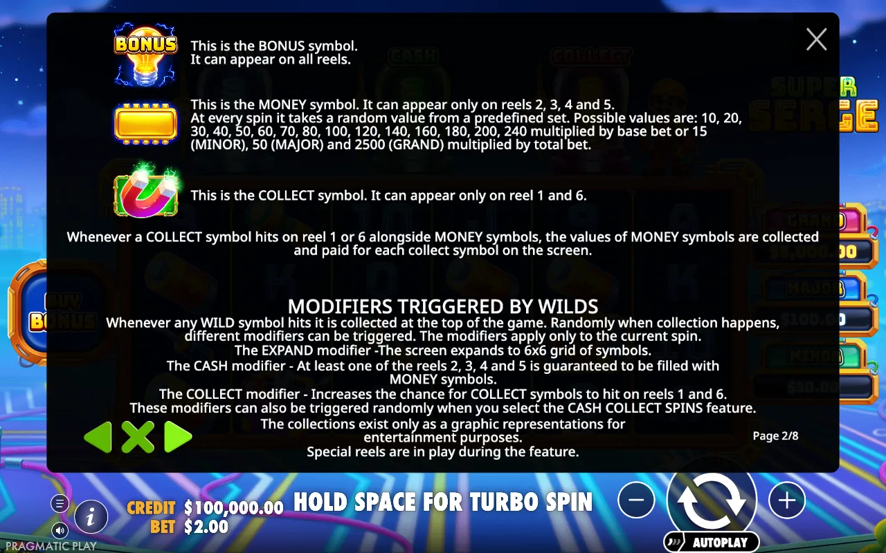Game rules, page 2 — Super Serge