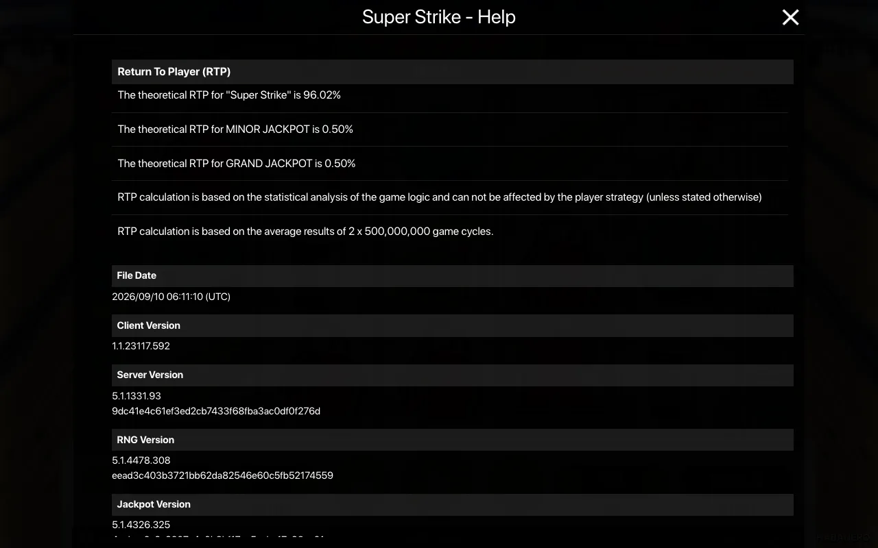 Game rules, page 2 — Super Strike