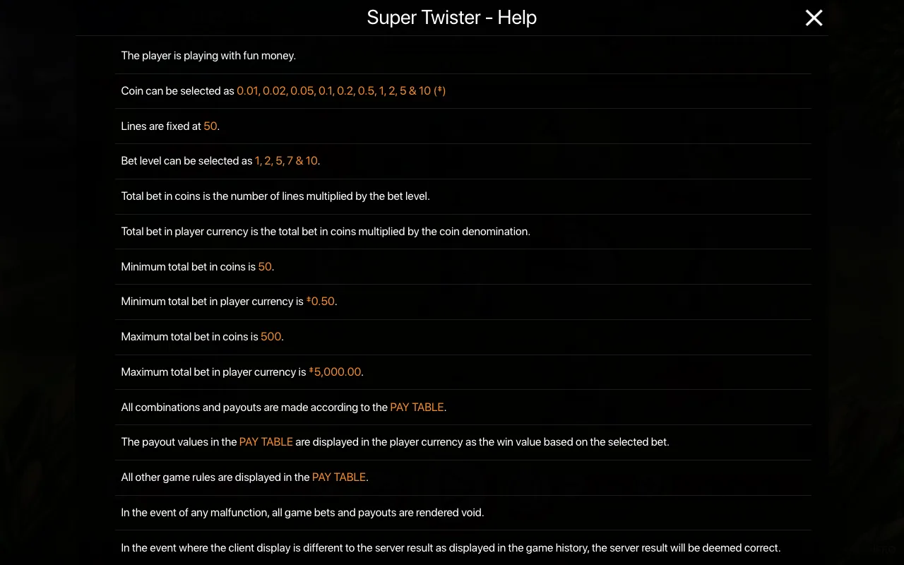 Spielregeln, Seite 1 — Super Twister