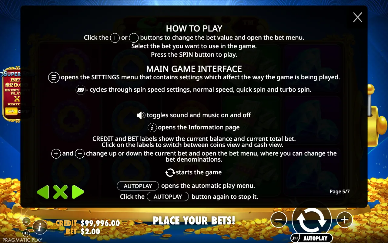 How to play — Super X