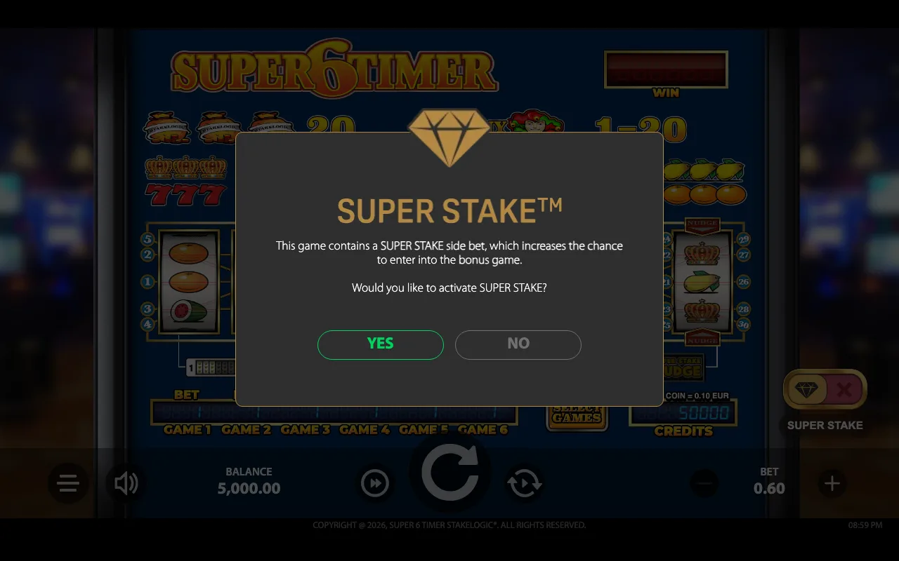 The base game — Super6timer