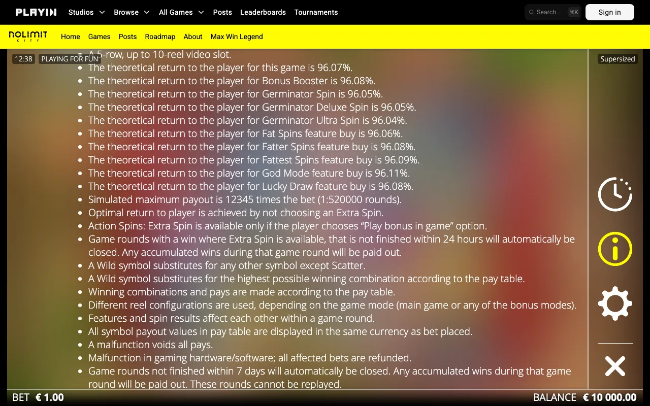 Game rules, page 3 — Supersized
